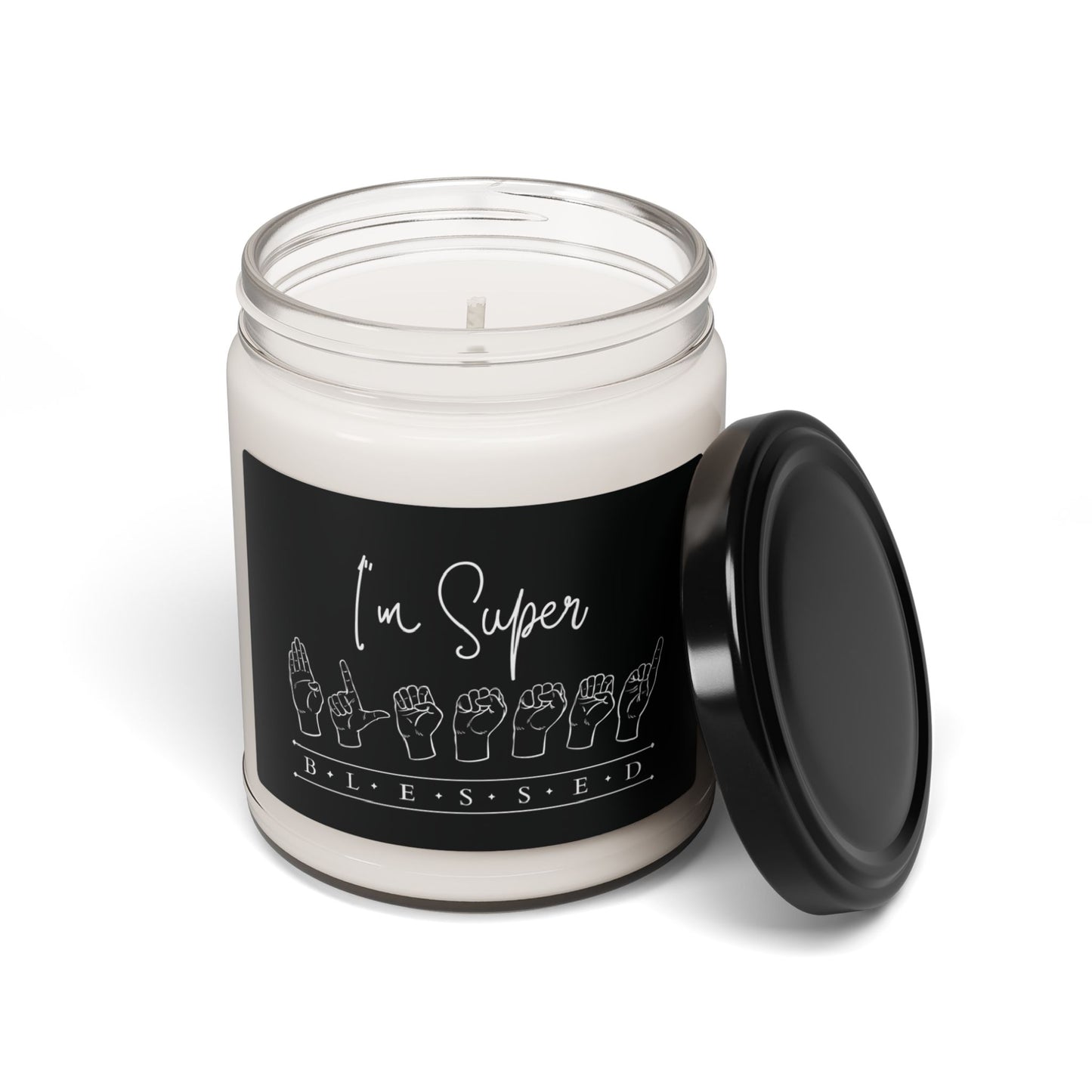 Copy of I'm Super Blessed in ASL Soy Candle | 9oz Premium Wax for Mesmerizing Aurora-Black