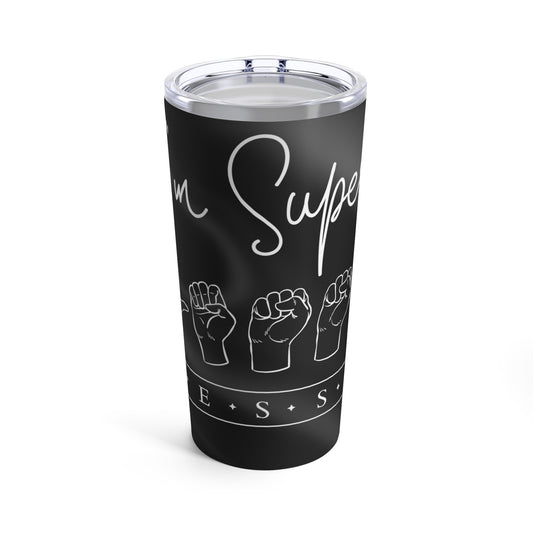 Tumbler 20oz - ASL Super Blessed Design -Black