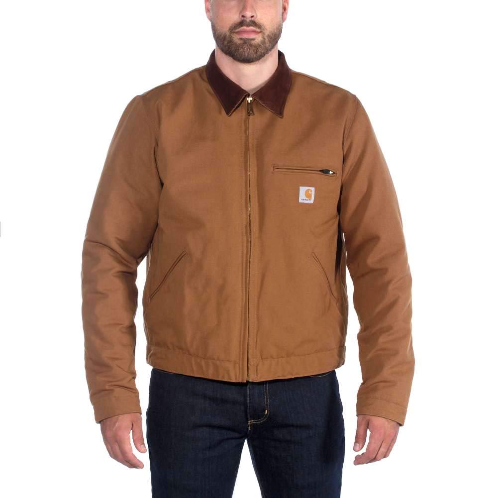 Carhartt Men's Duck Detroit Jacket (Regular and Big & Tall Sizes), Brown, Large